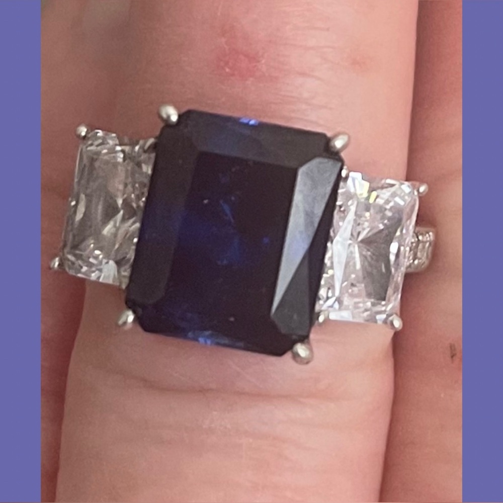 Jean Dousset Simulated Sapphire & Diamond 928